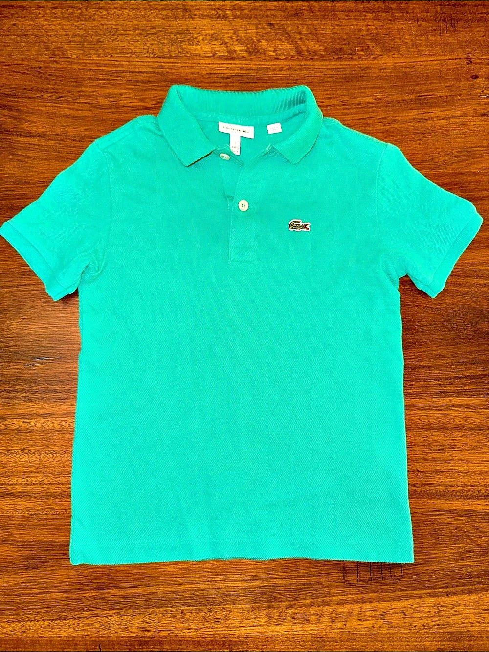 Lacoste Boys Petit Piqué Polo Shirt in Green Size 8